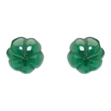 Emerald Gemstone Earrings Made In .925 Sterling Silver
