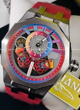 Reloj Hombre Invicta Specialty AUTOMÁTICO Esqueleto GUNMETAL Rojo Doble Corazón Abierto