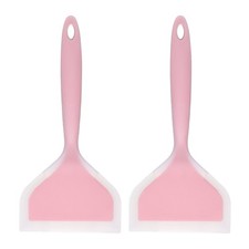 2 Piezas Espátula Silicona Tamagoyaki, Espátula Antiadherente Panqueques, Rosa Esmerilado