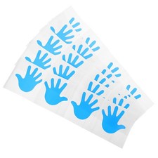 10 pares de calcomanías de pared pequeñas con huella de mano para decoración del hogar para habitación de niños