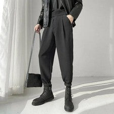 Hombres Pantalones Ropa de Calle Joggers Informales Pantalones Harajuku Coreanos Cónicos Pantalones Masculinos