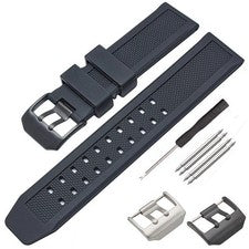 Correa de reloj de goma para Luminox 7251 3050 correa de silicona para hombre correa de reloj negra 23 mm