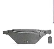 Bolso Cinturón Coach Unisex Charcol Cuero Guijarro Pulido Suave CP402 NUEVO CON ETIQUETAS