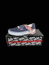 Vans Zapatos Atléticos Informales Azul Y Blanco Vestido Azul Náutico Azul Mujer 6 NUEVO