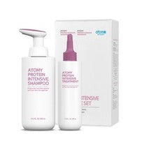 ATOMY Protein Champú Intensivo 400ml + Tratamiento 200ml Set Cuidado Cabello Dañado