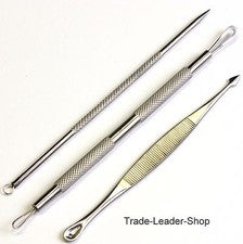 3x Cuidado Facial Set Comedones Extractores Espinillas Piel Acné Aguja NATRA