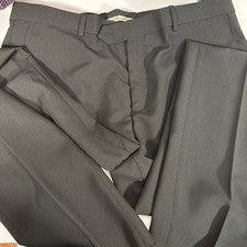Nuevo Lucci Collezione Italiano Para Hombre 42Wx48L Vestido Pantalones Negro G1