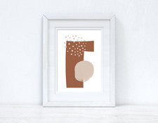 Impresión abstracta beige y terracota marrón de 2 colores para decoración de pared del hogar
