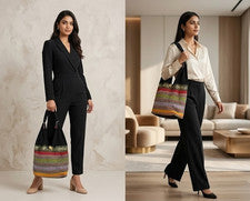 Bolso de mujer diseñador étnico indio multicolor moda algodón