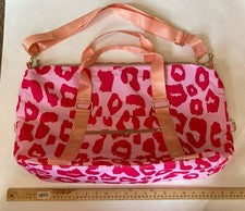 Mujer Moda Estampado Grande Ligero Bolso de Lona Baile Gimnasio Hombro Equipaje de Mano