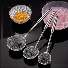 Cuchara ranurada ligera de acero inoxidable 304 con mango cómodo para mango