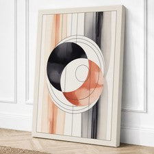 Impresión en lienzo geométrica de movimiento circular arte de pared decoración del hogar listo para colgar