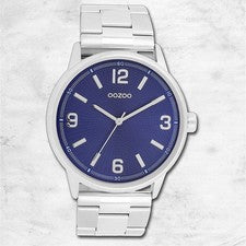 Oozoo Metal Mujeres-Hombres Reloj Análogo de Cuarzo Pulsera Plata UOC11503