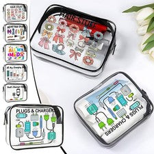 Bolso de mano de maquillaje transparente bolsa de viaje plegable impermeable organizador unisex.