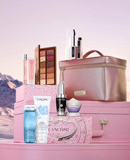 Caja de belleza navideña Lancome de 10 piezas con estuche de viaje EDICIÓN LIMITADA ¡Valor de $534!