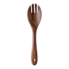 Herramienta de cocina madera de acacia tenedor de ensalada madera dura utensilio de cocina seguro sin recubrimiento