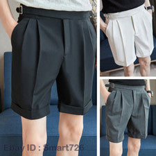 Pantalones Cortos Para Hombres Gurkha Verano Algodón Pantalones Ajustados Informales Carga Estilo Británico Pantalones
