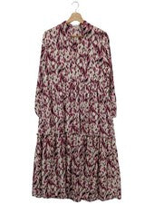 Vestido Kilibbi Empire mujer rojo crema estampado integral talla 36 poliéster
