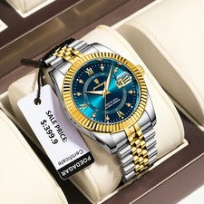 POEDAGAR Reloj Pulsera Deportivo de Lujo para Hombre Impermeable Luminoso Fecha Reloj Hombre