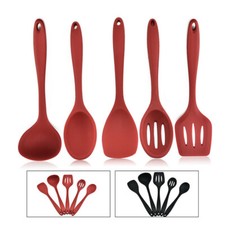 Juego de utensilios de cocina de silicona de 5 piezas pala de cocina antiadherente para el hogar