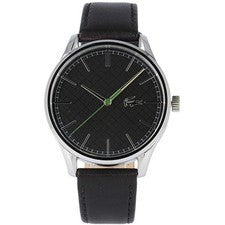 LACOSTE 2011047 Vienna Reloj Hombre Cuero Negro NUEVO Japón