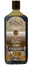 Champú Tío Nacho Efecto Anti Caída Anti Canas con Jalea Real Y Henna 415ML