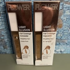 FLOWER BEAUTY Light Illusion Corrector Cobertura Completa Media Profundidad M5-D1 Lote de 2