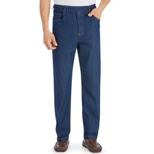 JEANS PULL-ON CON BOTONES ESTILO DENIM CLÁSICO PARA HOMBRE caja 28