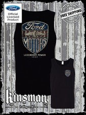 Camiseta sin mangas Ford Motors Legendary Power retro estilo vintage logotipo 2 caras