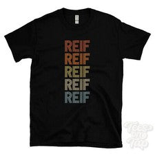 CAMISETA ESTILO RETRO REPETIDA AIF para hombre y mujer novedad genial nombre regalo