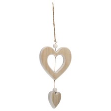 Colgante de madera corazón colgante decoración para decoración interior del hogar