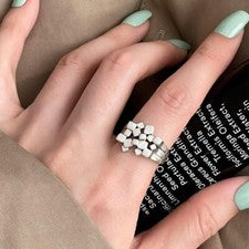 Anillo de plata esterlina 925 sólido declaración de meditación elegante vendedor del Reino Unido mujeres niñas