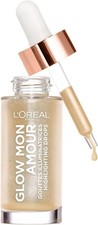 Gotas iluminadoras líquidas L’Oreal Paris Glow Mon Amour 01 maquillaje brillante amor