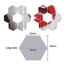 24x3D Espejo Hexágono Extraíble Pared Adhesivo Calcomanía Decoración del Hogar Arte Hágalo Usted Mismo Kits Venta