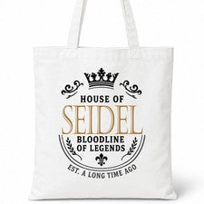 Bolso Shopper Casa Of Algodón Apellido Familiar SEIDEL