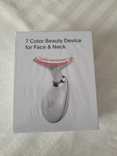 Dispositivo de belleza facial de 7 colores para el cuidado de la cara y el cuello - Caja abierta nuevo