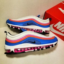 Nike Air Max 97 Multicolor Blanco Negro Activo Fucsia CW6992-100 Para hombres Talla 8