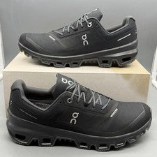 On Cloud Cloudventure Impermeable Hombres 9.5 Aire Libre Trail Senderismo Zapatos Triple Negro