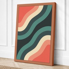 Impresión en lienzo geométrica de movimiento líquido arte de pared decoración del hogar listo para colgar