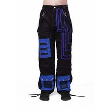 Pantalones MIKAWIM Cyber Techwear Negro Azul Unisex Gótico Sueltos Estilo Callejero