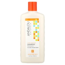 Champú, rico en humedad, para brillo suave, suave, aceite de argán y karité, 11,5 fl oz