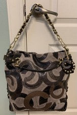 Bolso de hombro Coach Brooke Hobo grande de gamuza con incrustaciones en C 14340 nuevo sin etiquetas