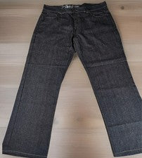 Pantalones de mezclilla negros Old Skool 40x32 para hombre nuevos con etiquetas estilo MD1063 pierna ancha