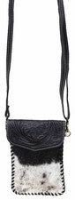 Bolso Bandolera Para Mujer Western Cuero de Vaca Floral Cuero Toulado Con Cordones 18RTH08