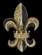 Colgante De Caballero Fleur De Lys Lirio Bronce Símbolo Joyería NUEVO