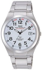 CITIZEN Q&Q HG12-204 Radio Solar Reloj Esfera Blanca Hombres Japón Nuevo