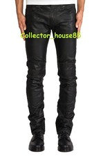Nuevo Pantalón Hombre 100% Cuero de Cordero Genuino Jean Estilo Informal Formal Fiesta Ropa 1