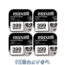 4 x Maxell 399 Batería Reloj 1.55 V SR927W SR57 AG7 LR926 LR927 Pila Botón 60mAh
