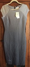 Vestido midi ceñido al cuerpo con lunares blanco y negro ECI New York para mujer talla 6