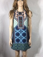 Vestido para mujer nuevo con etiquetas B-Darlin sin mangas cuello joya por encima de la rodilla talla 3/4